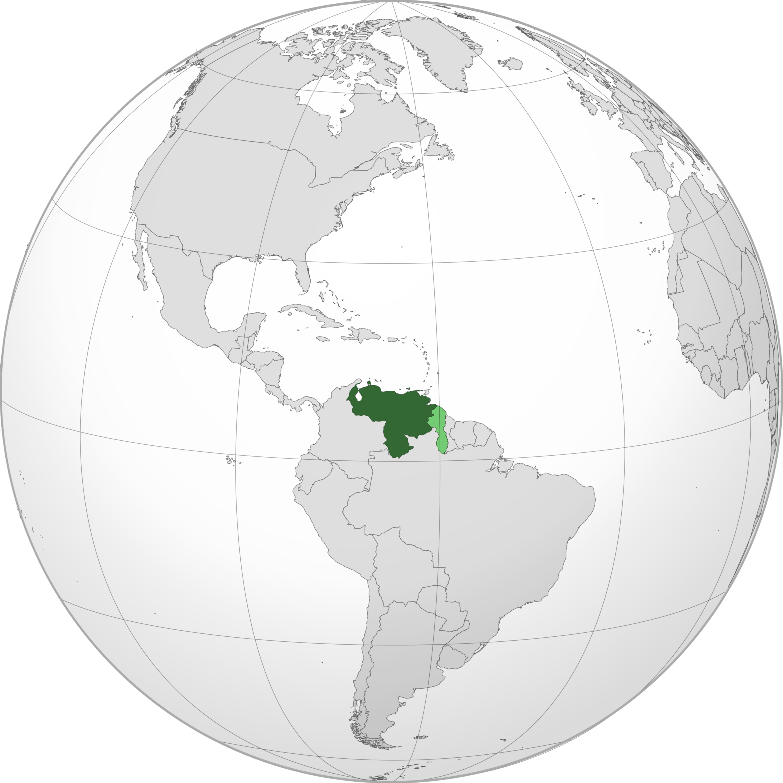 Wikipedia - Venezuela Orthographic Map.svg